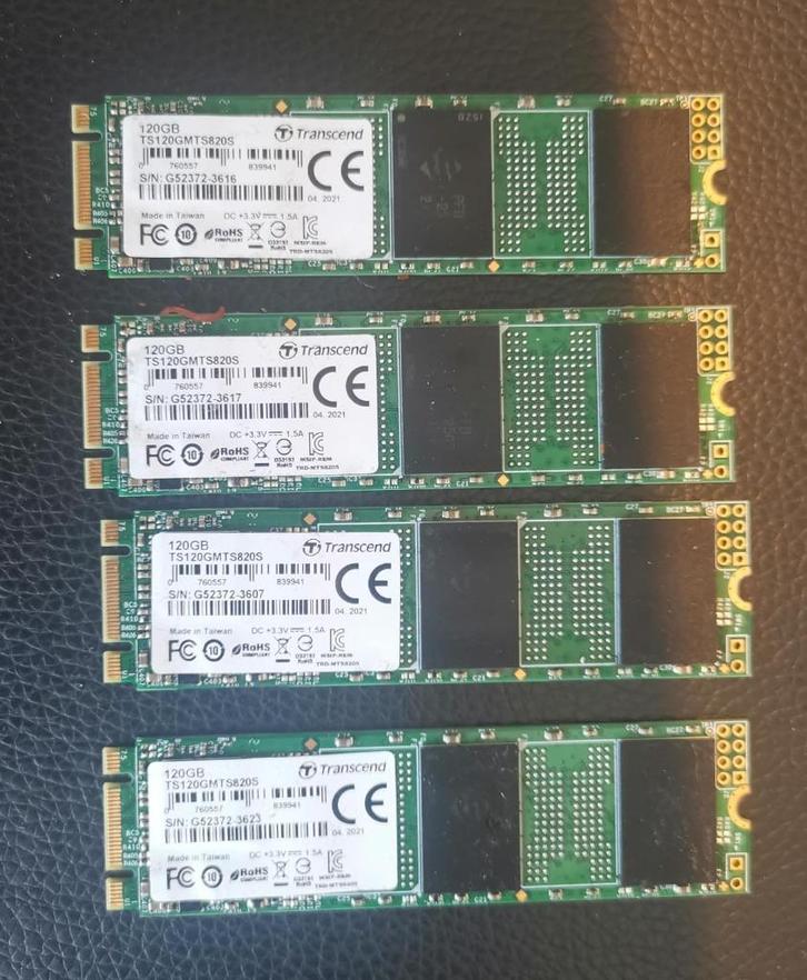 SSD Transcend MTS820S 120GB SATA M.2 Solid state Prijs p.s., Computers en Software, Harde schijven, Gebruikt, Laptop, Intern, SSD