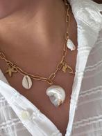 Gouden ketting met schelpen en dolfijn, Nieuw, Ophalen of Verzenden, Goud, Overige materialen