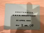 Kaartje KNVB Beker finale 1990, Ophalen of Verzenden, Gebruikt, PSV, Overige typen