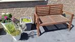 ÄPPLARÖ tuinbank met bijzettafeltje/krukje, Tuin en Terras, Tuinbanken, Ophalen, Gebruikt, Hout
