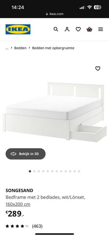 Tweepersoonsbed (Ikea songesand)