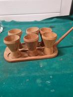 eierdoppen set teakhout jaren 60, Ophalen of Verzenden, 'T Olde Gre-j, Info@toldegrej.nl, Endepoelstraat 20f Didam