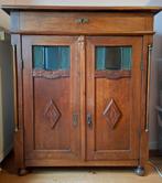 Art Deco / Jugendstil antieke eikenhouten kast met glas, Antiek en Kunst, Antiek | Meubels | Kasten, Ophalen
