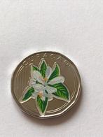 Curaçao gekleurde 50 cent UNC oranjebloesem, Ophalen of Verzenden, Koningin Wilhelmina