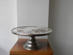Art Deco Taartplateau, chroom/keramiek AANBIEDING, Ophalen of Verzenden
