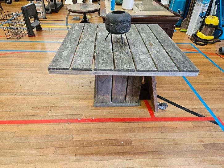 Vierkante tuintafel, Tuin en Terras, Tuintafels, Gebruikt, Vierkant, Ophalen