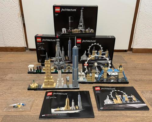 Lego Architecture New York 21028/London 21034/Paris 21044, Kinderen en Baby's, Speelgoed | Duplo en Lego, Zo goed als nieuw, Lego