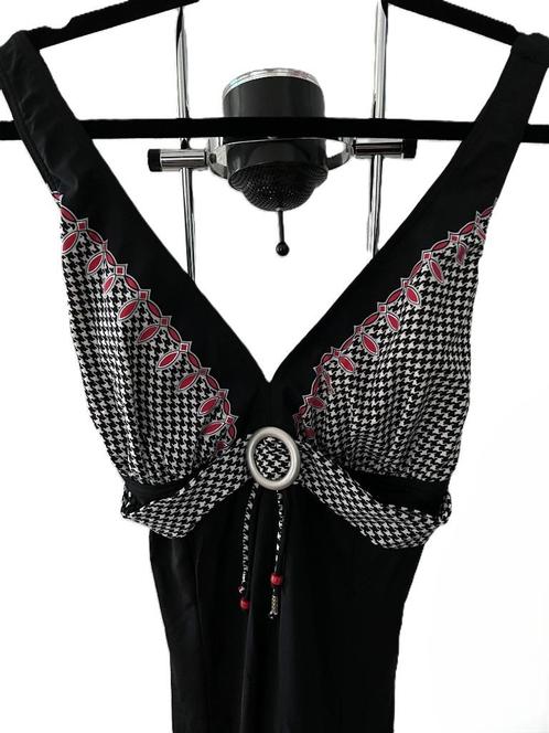 NIEUW SUNFLAIR zwemjurk 44 tankinitop zwart rood wit, Kleding | Dames, Badmode en Zwemkleding, Nieuw, Badpak, Zwart, Verzenden