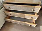 vintage boho rieten ladekast met 3 Laden, Ophalen, Gebruikt, 50 tot 100 cm, 3 of 4 laden