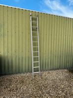 Ladder met touw uitschuifbaar, Doe-het-zelf en Verbouw, Ladders en Trappen, Ladder, Gebruikt, Ophalen of Verzenden, 4 meter of meer