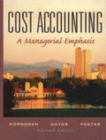Cost Accounting (ISBN: 013099619x)