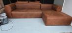 Hoekbank woood bean cognac nubuck geschuurd, Huis en Inrichting, Ophalen of Verzenden, Zo goed als nieuw, Vierpersoons of meer