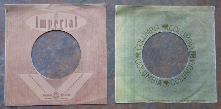 2 x USA Company Sleeve 45 RPM Imperial en Columbia, Cd's en Dvd's, Vinyl Singles, Zo goed als nieuw, Single, 7 inch, Ophalen of Verzenden