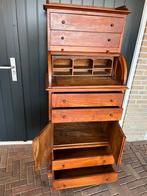 Teak Secretaire - Massief Hout - 164 cm Hoog, Huis en Inrichting, Kasten | Buffetkasten, Ophalen, Gebruikt, Teakhout, 50 tot 100 cm