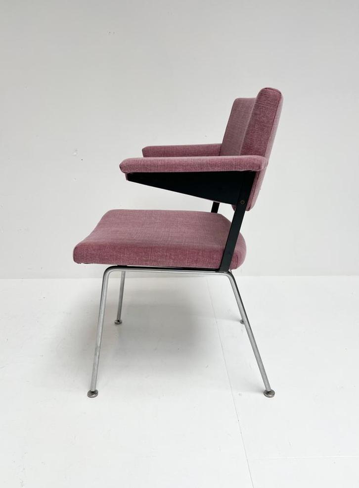 Gispen 1265 fauteuil van André Cordemijer, 1960's, Huis en Inrichting, Fauteuils, Gebruikt, Metaal, Stof, 50 tot 75 cm, 75 tot 100 cm