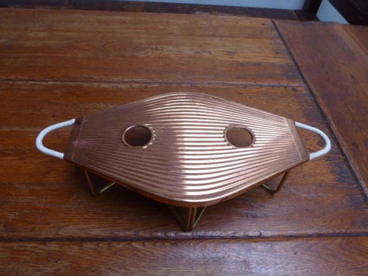 Apart vormgegeven vintage messing rechaud, Antiek en Kunst, Antiek | Woonaccessoires, Ophalen of Verzenden