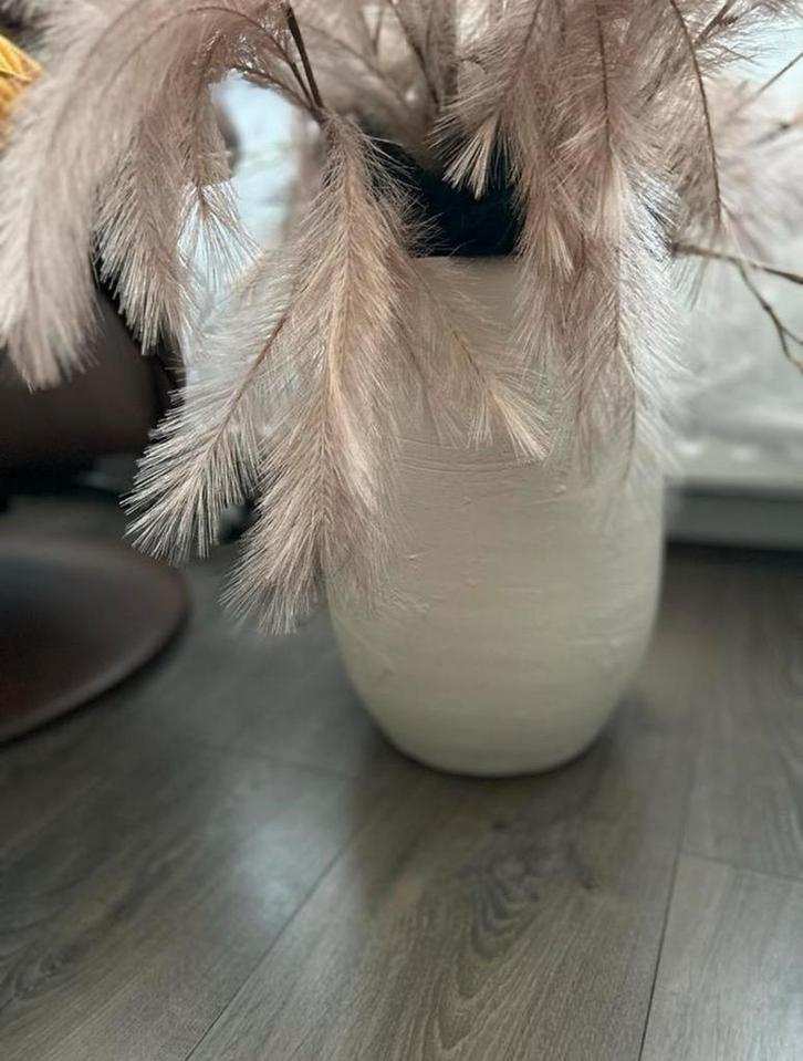 Vaas met Pampas Pluimen - Sfeervol!, Huis en Inrichting, Woonaccessoires | Vazen, Zo goed als nieuw, Overige kleuren, 50 tot 75 cm