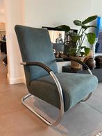 Bauhaus design fauteuil met chromen buisframe, Huis en Inrichting, Stoelen, Ophalen, Gebruikt, Metaal, Eén