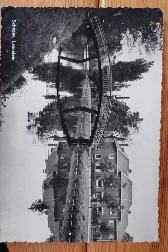 Oude ansichtkaart Schagen, Laanplein, Verzamelen, Ansichtkaarten | Nederland, Gelopen, Noord-Holland, Ophalen of Verzenden