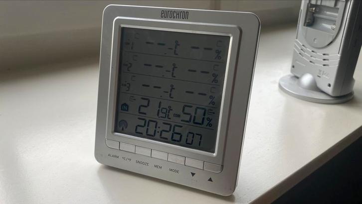 Eurochron Digitaal Weerstation EFTH 902 (Basisstation), Audio, Tv en Foto, Weerstations en Barometers, Zo goed als nieuw, Weerstation