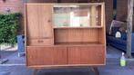 Retro kast vintage , schuifdeurtjes lade vitrine 1960, Ophalen of Verzenden, Zo goed als nieuw, Minder dan 150 cm, Minder dan 100 cm