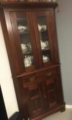 Hoek vitrinekast, Huis en Inrichting, Ophalen, Glas, Met deur(en), 200 cm of meer