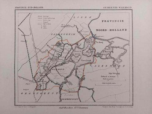 194 / Litho uit 1866 door J. Kuyper van Warmond ZH, Antiek en Kunst, Kunst | Litho's en Zeefdrukken, Ophalen of Verzenden