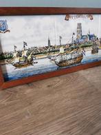 Blue Band Rotterodamum 1923-1973 Keramiek tegels lijst hout, Antiek en Kunst, Antiek | Keramiek en Aardewerk, Ophalen of Verzenden