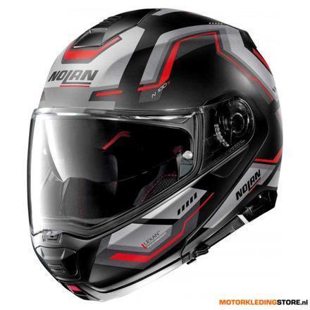 Nolan N100-5 UPWIND N-COM systeemhelm, Rood, Motoren, Kleding | Motorhelmen, Nieuw met kaartje, Ophalen of Verzenden