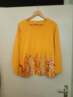 Mooi zonnig geel tshirt met plantenopdruk maat 42, Ophalen of Verzenden, Gedragen, Maat 42/44 (L), Geel