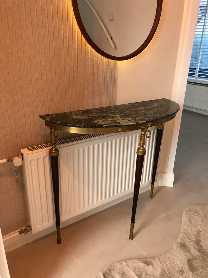 Antieke Console Tafel met Marmeren Blad, Antiek en Kunst, Antiek | Meubels | Tafels, Ophalen of Verzenden