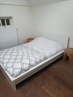 Houten bed wit 140x200, Huis en Inrichting, Slaapkamer | Bedden, Ophalen, Gebruikt, Tweepersoons, 140 cm