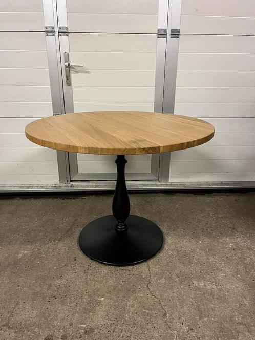 Luxe Ronde horeca restaurant eiken tafel 120 cm massief, Antiek en Kunst, Antiek | Meubels | Tafels, Ophalen