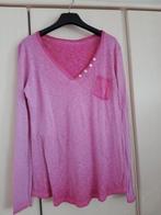 Italiaans cyclaam roze shirt maat M L, Ophalen of Verzenden, Zo goed als nieuw