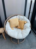 Rotan Loungestoel rond Relaxstoel Tuin terras veranda, Verzenden, Zo goed als nieuw, Rotan