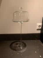 Glazen stolp op hoge voet met nep chocolade, Ophalen of Verzenden, Zo goed als nieuw