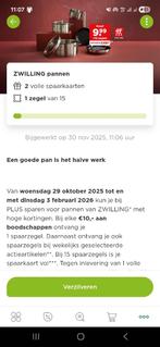 Plus zegels ZWILLING Pannen - 2 volle spaarkaarten, Verzamelen, Plus, Verzenden