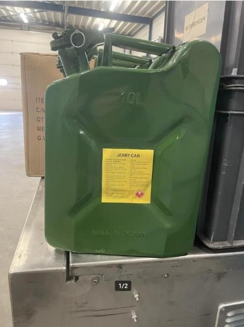 Nieuwe Metalen Jerry Can 10 liter die absoluut niet lekken !, Auto diversen, Autogereedschap, Nieuw, Ophalen