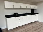 Rechte keuken, Huis en Inrichting, Keuken | Complete keukens, Ophalen, Gebruikt, Wit, Graniet of Steen