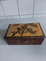 Geldkistje blik sierraden doos vogel china, Verzamelen, Blikken, Ophalen of Verzenden, Gebruikt, Overige