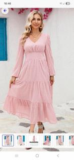 Prachtige roze jurk. Heel elegant en hele mooie stof. Maat L, Maat 38/40 (M), Galajurk, Nieuw, Ophalen of Verzenden