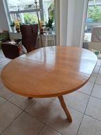Tafel eettafel massief eiken, Ophalen, 100 tot 150 cm, Zo goed als nieuw, Vijf personen of meer