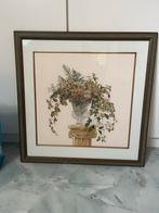 Borduurwerk Bloemen in Vaas - Ingelijst, Ophalen