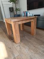 Teak tafel/ Bijzettafel, Ophalen, Vierkant, 45 tot 60 cm