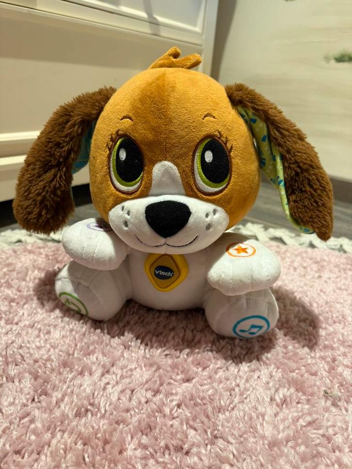 V tech bella de hond, Kinderen en Baby's, Speelgoed | Knuffels en Pluche, Zo goed als nieuw, Hond, Ophalen of Verzenden