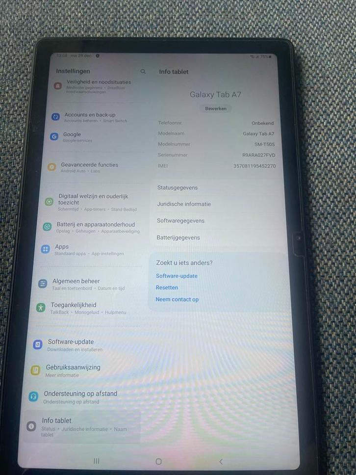 Samsung Galaxy Tab A7 - Perfecte Tablet voor Entertainment, Computers en Software, Android Tablets, Zo goed als nieuw, Wi-Fi en Mobiel internet