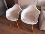 Eetkamerstoelen €20,-, Huis en Inrichting, Stoelen, Ophalen, Kunststof, Twee, Wit