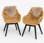 2 rotan eetkamerstoelen – bohemian/Scandi stijl, Huis en Inrichting, Stoelen, Ophalen, Twee, Bruin, Bohemian, Scandinavisch