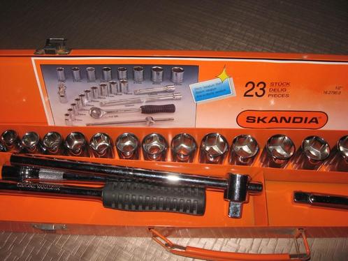 Dopsleutelset doppendoos kwaliteit Skandia stalen kist zgan, Auto diversen, Autogereedschap, Zo goed als nieuw, Ophalen of Verzenden
