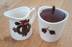 Vintage retro melkkannetje en suikerpot/set, Keramiek, Overige typen, Ophalen of Verzenden, Zo goed als nieuw